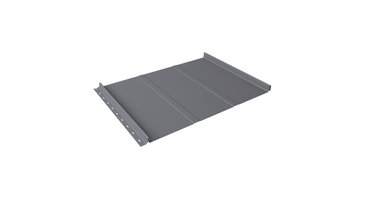 Кликфальц Line Grand Line 0.45 PE с пленкой на замках RAL 7004 сигнальный серый