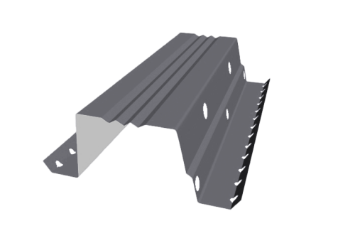 Вентилируемый прогон опорный фальц 35 0,45 PE RAL 7004 сигнальный серый (0,5 м)