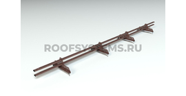 Снегозадержатель ELITE 40*20 овальный универсальный NEXT RAL 8017 (коричневый шоколад)