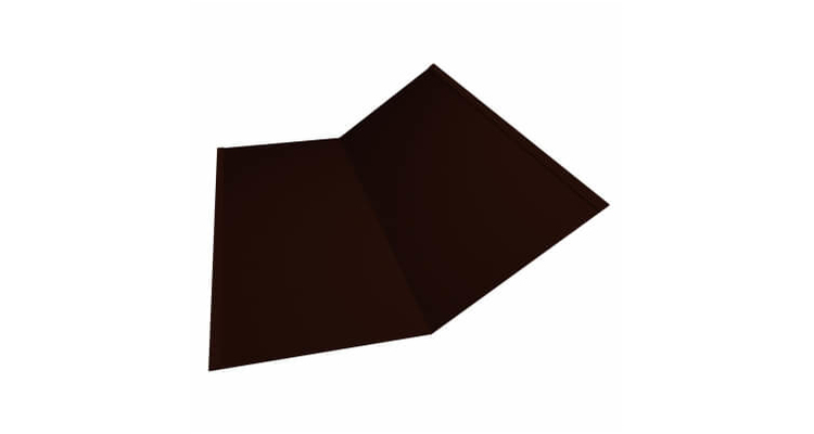 Планка ендовы нижней 300x300 0,45 Drap RR 32 темно-коричневый (2м)