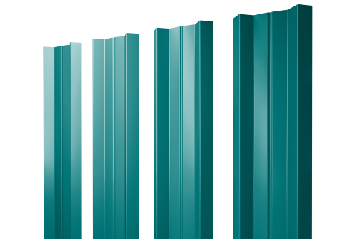 Штакетник М-образный А с прямым резом 0.45 PE RAL 5021 водная синь