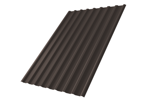 Профнастил С20R 0.45 Drap-double TX RR 32 темно-коричневый