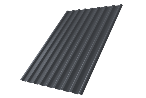 Профнастил С20R Grand Line 0,5 Velur X RAL 7024 мокрый асфальт