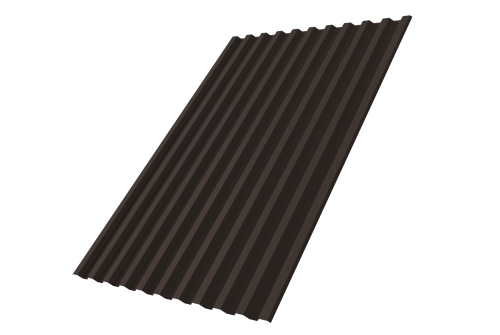 Профнастил С21R Grand Line 0,5 Drap TX RR 32 темно-коричневый