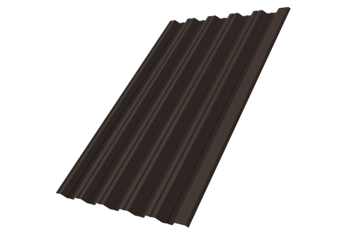 Профнастил HC35R Grand Line 0,5 Drap TX RR 32 темно-коричневый