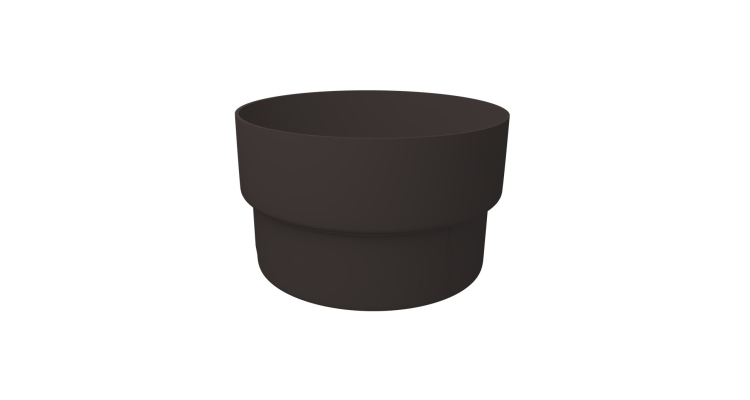 Муфта трубы соединительная ПВХ Grand Line темно-коричневая (RR32)