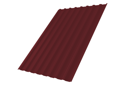 Профнастил С20В Дачный 0,3 PE RAL 3005 красное вино