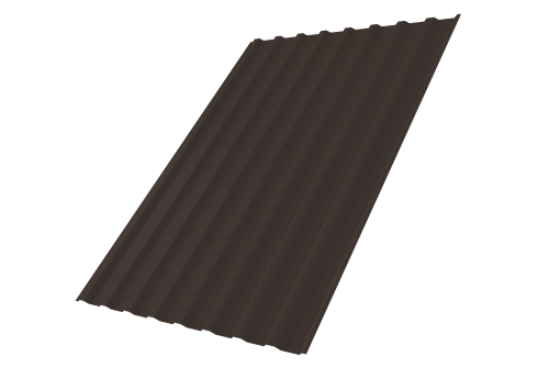 Профнастил С20В 0,5 Satin RR 32 темно-коричневый