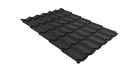 Металлочерепица классик Grand Line 0,45 PE RAL 7016 антрацитово-серый