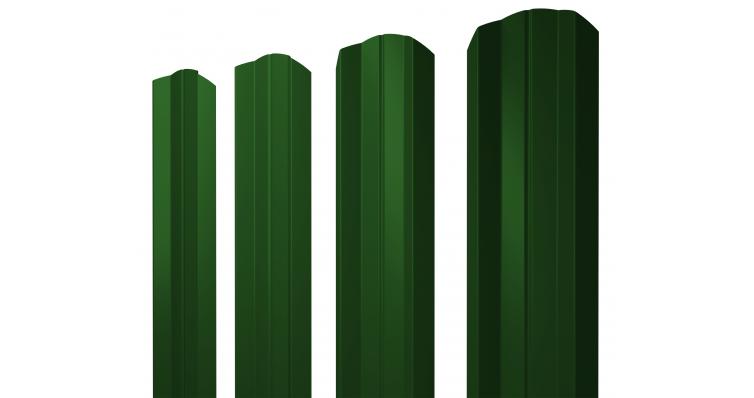 Штакетник М-образный А фигурный 0,5 Satin RAL 6005 зеленый мох