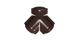 Тройник Y конька полукруглого 0,5 Drap с пленкой RAL 8017 шоколад