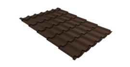 Металлочерепица классик Grand Line 0,45 Drap TR RAL 8017 шоколад