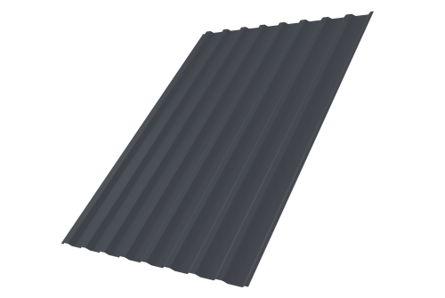 Профнастил С20B 0,45 Drap TwinColor RAL 7024 мокрый асфальт