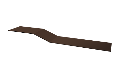 Планка крепежная фальц Grand Line 0,5 Satin с пленкой RAL 8017 шоколад (3м)