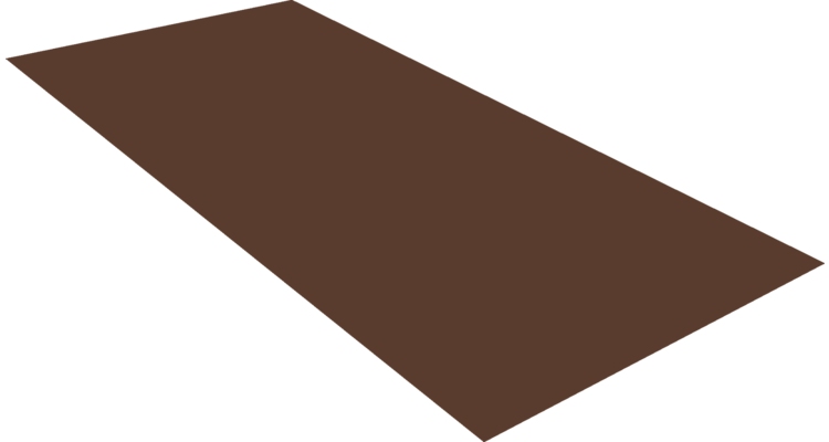 Плоский лист 0.5 Satin Matt TX с пленкой RAL 8017 шоколад