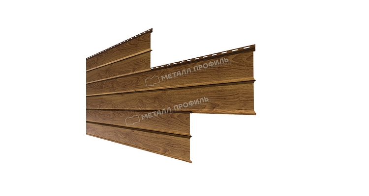 Сайдинг Металл Профиль Lбрус-XL-В-14х335 (ECOSTEEL_MA-01-МореныйДуб-0.5)