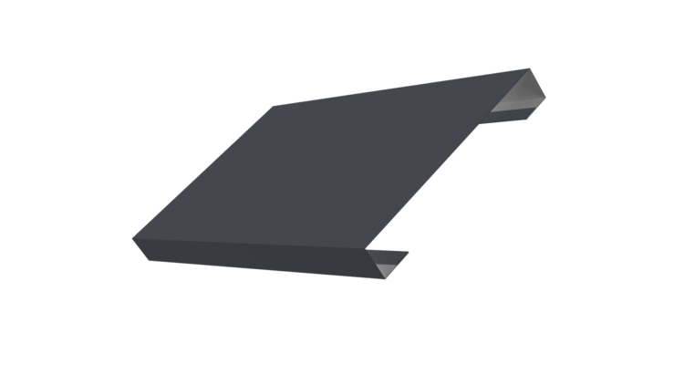 Ламель лицевая 150 забора жалюзи Texas 0.45 Drap TR с пленкой RAL 7024 мокрый асфальт