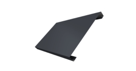 Ламель лицевая 200 забора жалюзи Texas 0.5 Atlas X с пленкой RAL 7024 мокрый асфальт