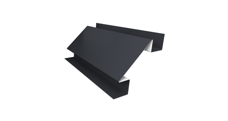 Планка угла внутреннего сложного Экобрус Grand Line 0,45 Drap RAL 7024 мокрый асфальт (3м)