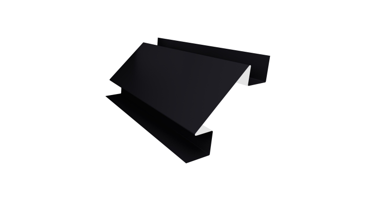 Планка угла внутреннего сложного Экобрус Grand Line 0,45 Drap TX RAL 9005 черный (3м)