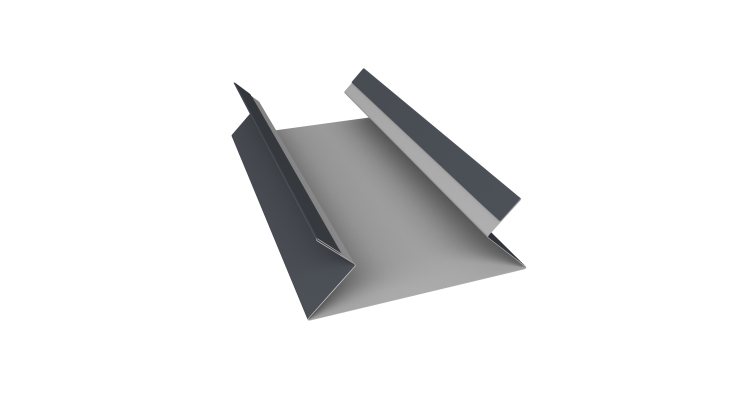 Планка угла внутреннего составная верхняя 0,45 Drap TX RAL 7024 мокрый асфальт (2м)