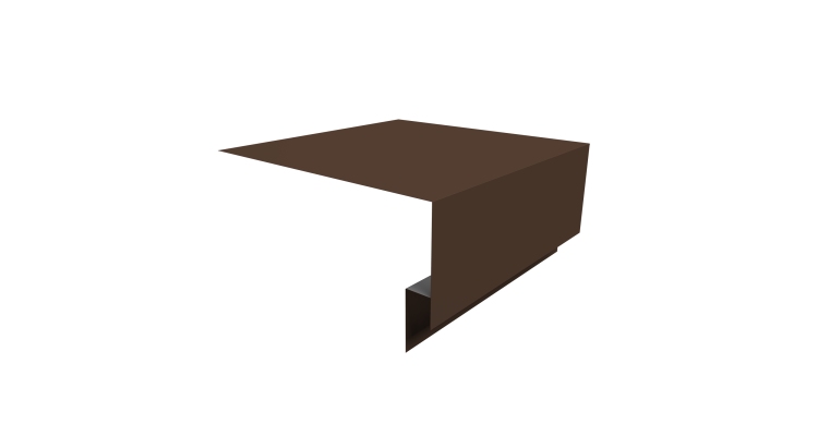 Планка околооконная сложная Экобрус Grand Line 250х75х25 0,45 Drap TX RAL 8017 шоколад (2м)