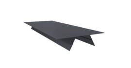 Планка стыковочная составная верхняя 0,45 Drap TwinColor RAL 7024 мокрый асфальт (2м)