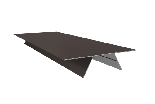 Планка стыковочная составная верхняя 0,5 Satin с пленкой RR 32 темно-коричневый (3м)