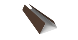 Планка стыковочная составная нижняя 0,45 PE с пленкой RAL 8017 шоколад (2м)