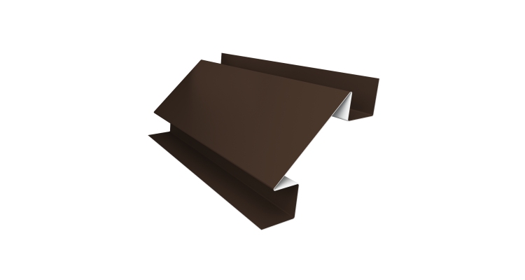 Угол внутренний сложный 75мм 0,5 Satin с пленкой RAL 8017 шоколад (2м)