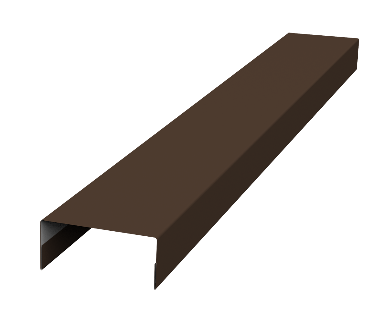 Ламель лицевая 125 забора жалюзи Texas стартовая/финишная для калиток и ворот 0.45 Drap ST с пленкой RAL 8017 шоколад