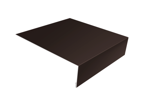 Планка лобовая/околооконная простая 190х50 0,5 Satin Matt RR 32 темно-коричневый (3м)