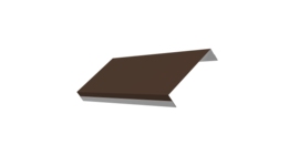 Ламель обратная 125 забора жалюзи Texas стартовая/финишная для калиток и ворот 0,45 PE с пленкой RAL 8017 шоколад