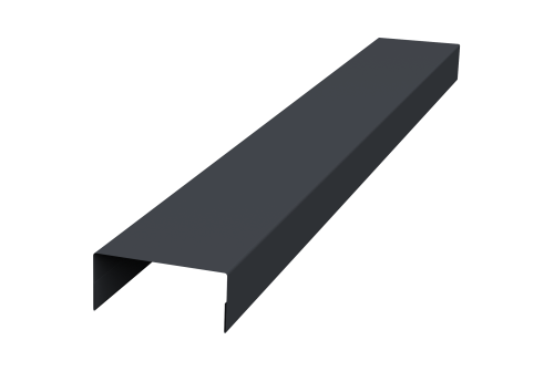 Крышка 45х20 жалюзи Texas 0,5 PurPro Matt 275 RAL 7024 мокрый асфальт (2,5м)