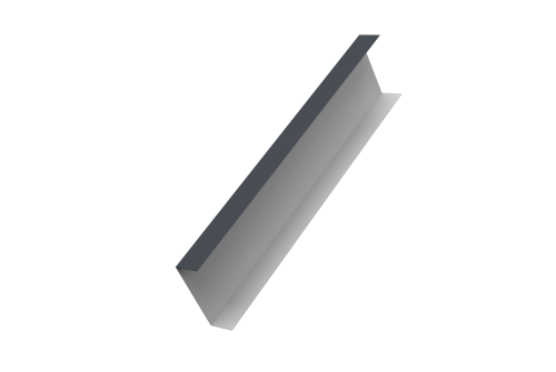 Декоративная накладка на столб универсальная 60х60 для забора жалюзи 0,5 PurPro Matt 275 RAL 7024 мокрый асфальт (2,5м)