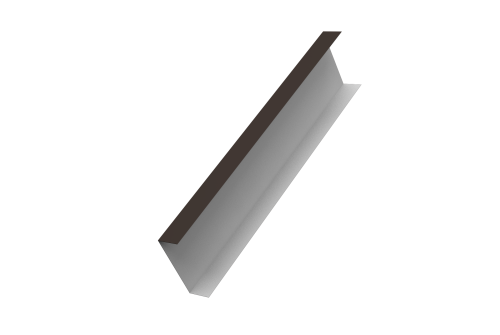 Декоративная накладка на столб универсальная 60х60 для забора жалюзи 0,5 PurPro Matt 275 RR 32 темно-коричневый (2,5м)