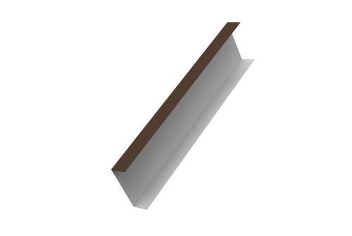 Декоративная накладка на столб универсальная 60х60 для забора жалюзи 0,5 PurPro Matt 275 RAL 8017 шоколад (2,5м)