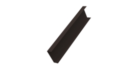 Декоративная накладка на столб универсальная 62х55 для забора жалюзи 0,45 PE-Double RR 32 темно-коричневый (3м)