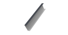 Декоративная накладка на столб универсальная 62х55 для забора жалюзи 0,5 Satin Matt RAL 7024 мокрый асфальт (1,8м)