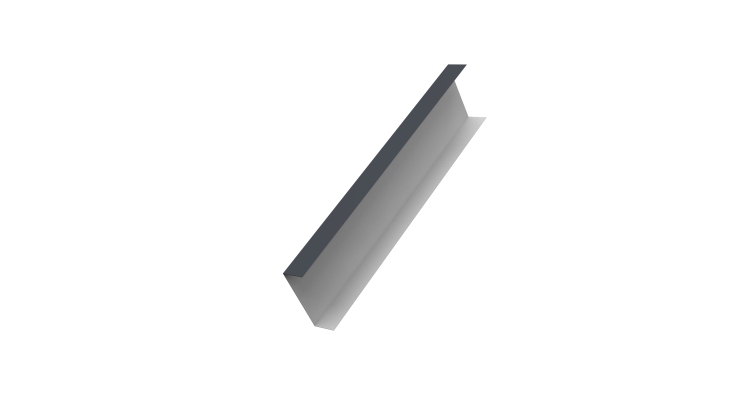 Декоративная накладка на столб универсальная 80х80 для забора жалюзи 0,7 PE RAL 7024 мокрый асфальт (3м)