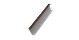 Декоративная накладка на столб универсальная 80х80 для забора жалюзи 0,45 Drap TX RAL 8017 шоколад (1,8м)