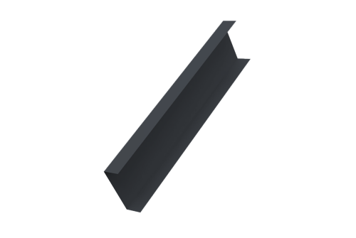 Декоративная накладка на столб универсальная 80х80 для забора жалюзи 0,45 Drap TwinColor RAL 7024 мокрый асфальт (2,5м)