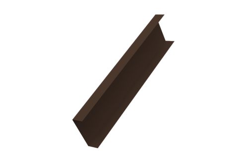 Декоративная накладка на столб универсальная 80х80 для забора жалюзи 0,45 Drap TwinColor RAL 8017 шоколад (2,5м)