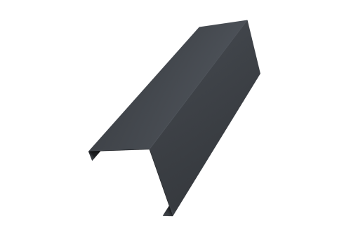 Декоративная накладка на столб универсальная угловая 60х60 для забора жалюзи 0,45 Drap TwinColor RAL 7024 мокрый асфальт (2,5м)