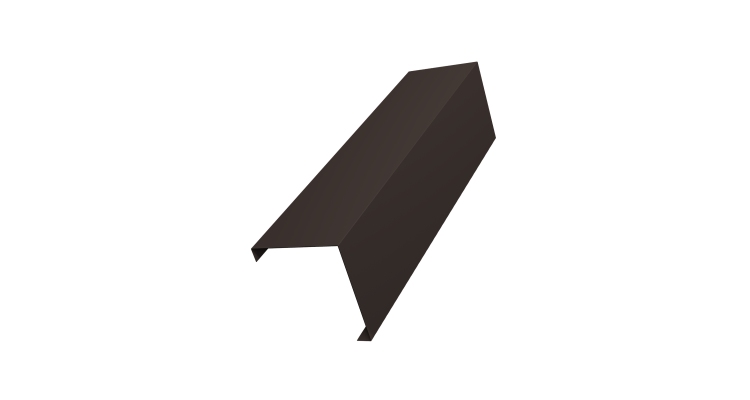 Декоративная накладка на столб универсальная угловая 60х60 для забора жалюзи 0,45 Drap-double TX RR 32 темно-коричневый (2м)