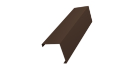 Декоративная накладка на столб универсальная угловая 80х80 для забора жалюзи 0,45 Drap TwinColor RAL 8017 шоколад (2м)