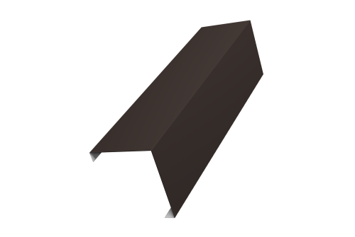 Декоративная накладка на столб универсальная угловая 80х80 для забора жалюзи 0,5 Satin Matt TX RR 32 темно-коричневый (1,8м)