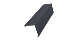 Декоративная накладка на столб универсальная угловая 80х80 для забора жалюзи 0,5 PurPro RAL 7024 мокрый асфальт (3м)