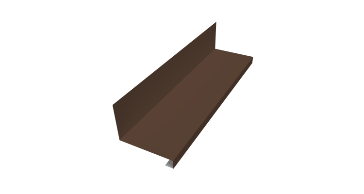 Планка примыкание нижнее к трубе для Кликфальц Pro 0,45 Drap TR RAL 8017 шоколад (2м)