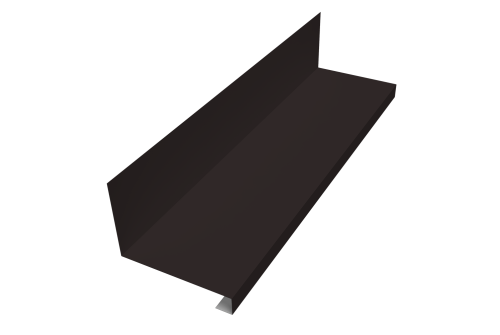 Планка примыкание нижнее к трубе для Кликфальц Pro Grand Line 0,5 Satin с пленкой RAL 9005 черный (2м)